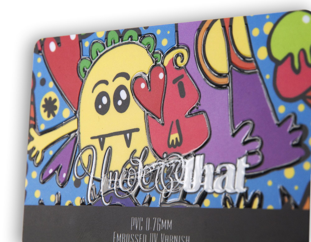 pvc card selective varnish for marketing and identification purposes